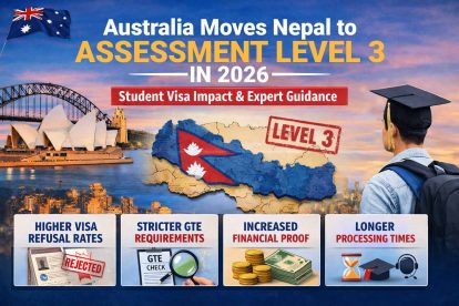 Australia Moves Nepal to Assessment Level 3 in 2026: Student Visa Impact & Expert Guidance