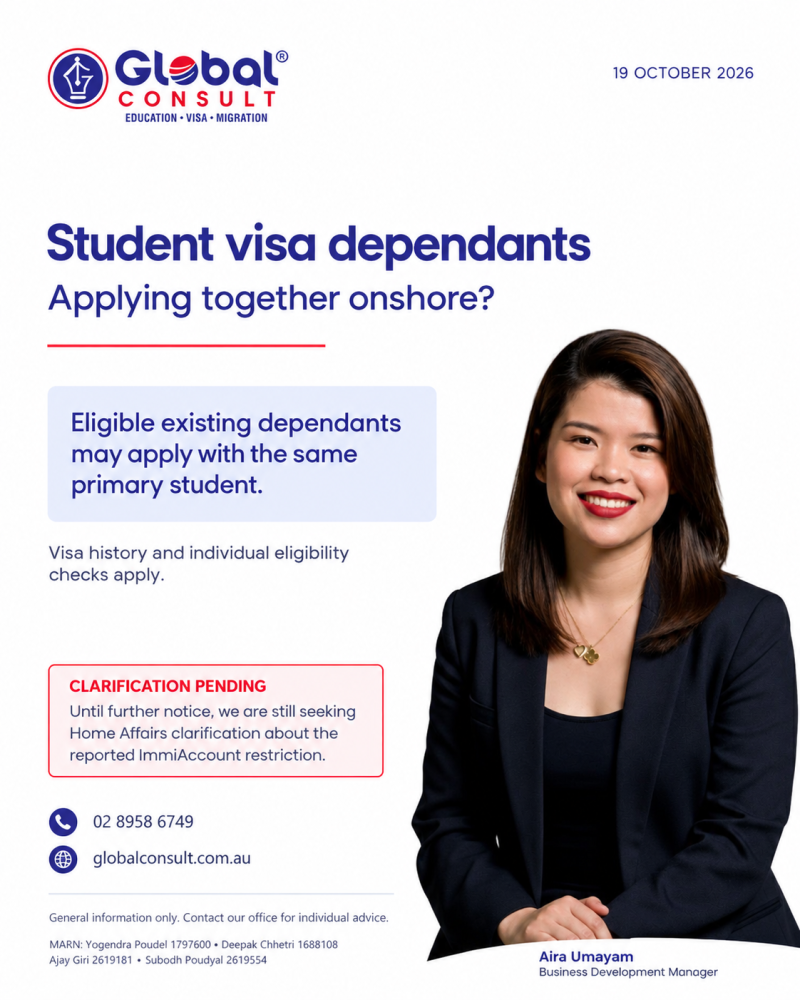 Student Visa Dependants: Can You Apply Together Onshore?
