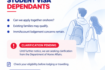 Next Course, Same Family: Can Your Student Visa Dependant Apply Onshore?